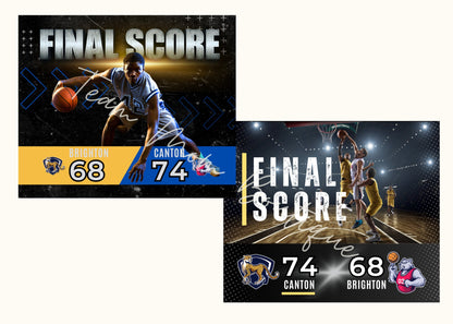 Final Score Social Media Template| Team Instagram Post| Final Score Facebook post