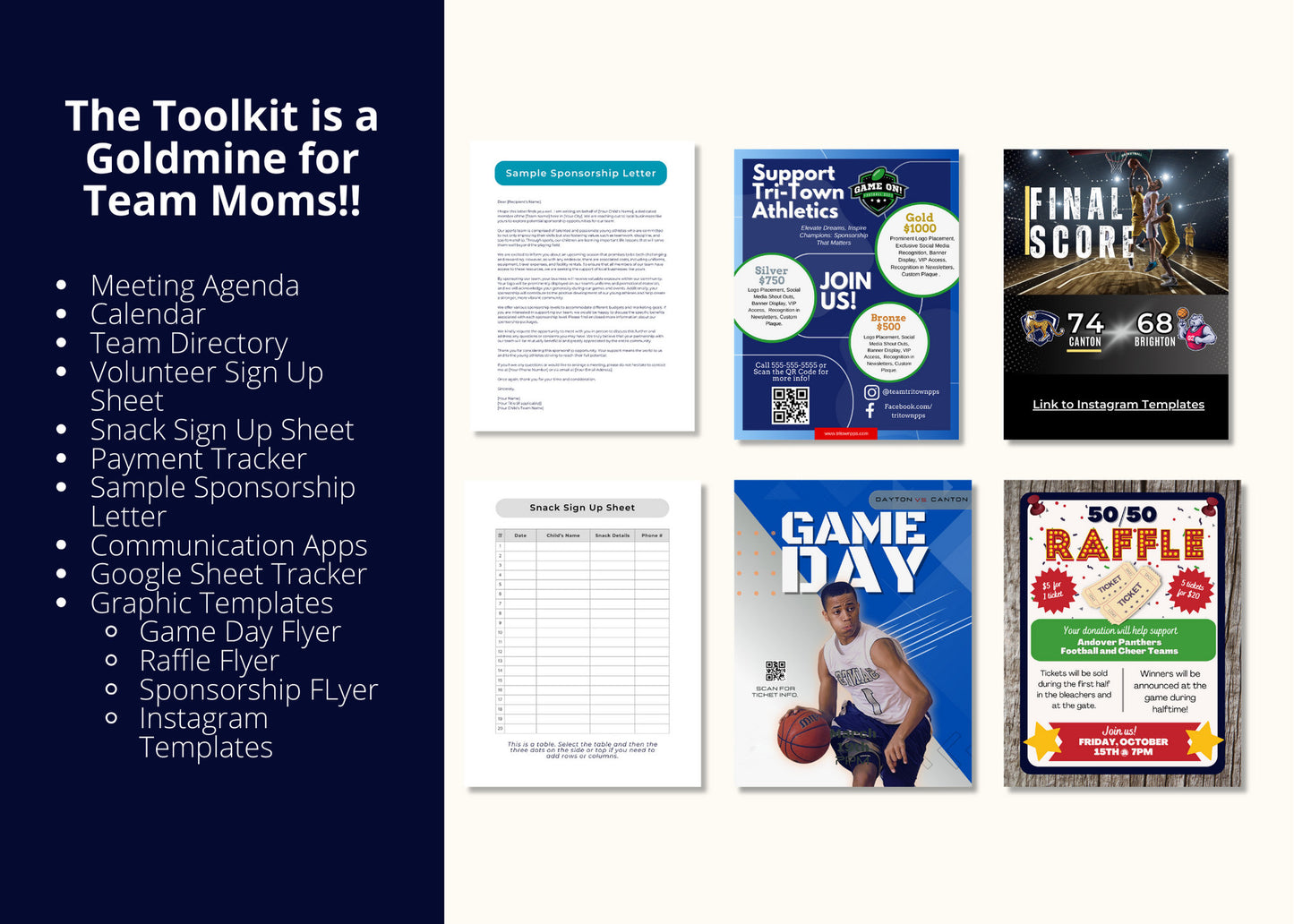 Ultimate Team Mom Playbook - Comprehensive Sports Team Management Guide, Organizational Templates, Financial Tracker, Instant Download