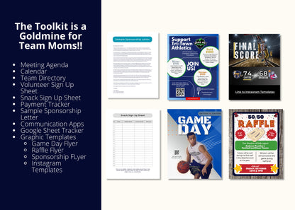 Ultimate Team Mom Playbook - Comprehensive Sports Team Management Guide, Organizational Templates, Financial Tracker, Instant Download