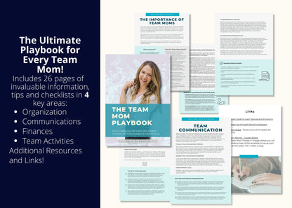 Ultimate Team Mom Playbook - Comprehensive Sports Team Management Guide, Organizational Templates, Financial Tracker, Instant Download